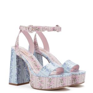 Larroude Love Shack Fancy Dolly Heels